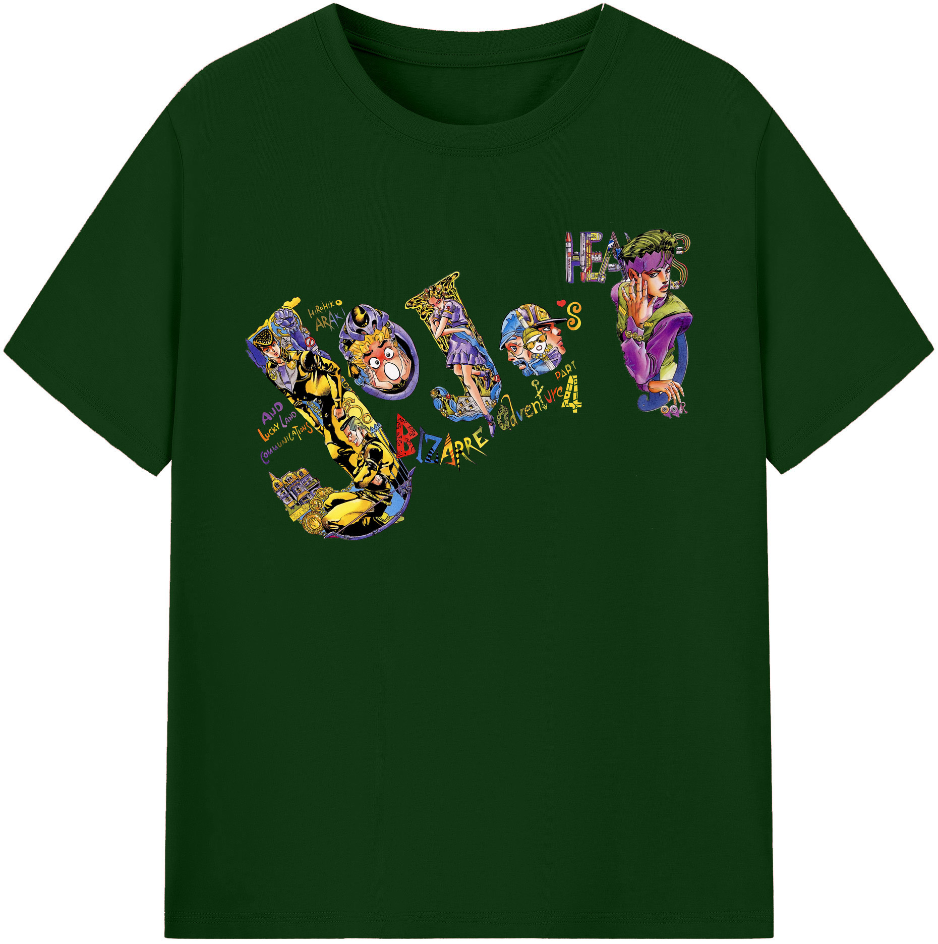（画像用） ジョジョの奇妙な冒険 JoJo's Bizarre Adventure 綿100％半袖Tシャツ（フロントプリント）
